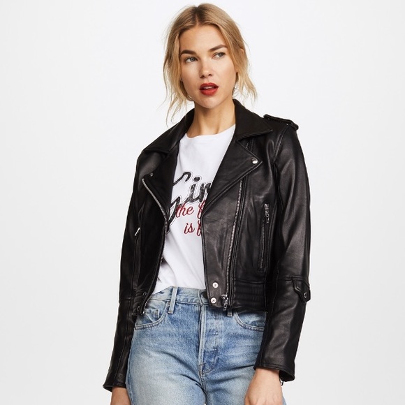 Blank NYC Jackets & Blazers - Blank NYC Cropped Classic Leather Moro Jacket